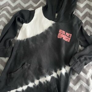 Rags to Raches Black and White Tie-Dye Kids Footie